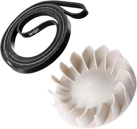 694089 & 341241 Dryer Blower Wheel And Dryer Belt
