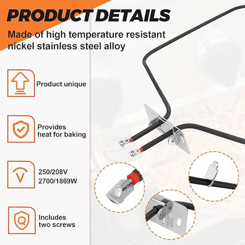 Beaquicy WB44X5082 Oven Bake Element